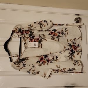 Zaful XXL Cold shoulder floral top